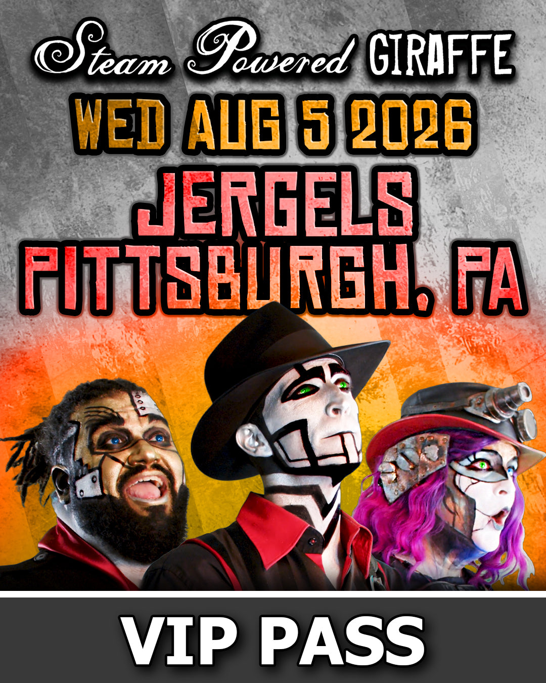 Steam Powered Giraffe: Live in Concert | VIP Pass - August 5, 2026 | Pittsburgh, PA