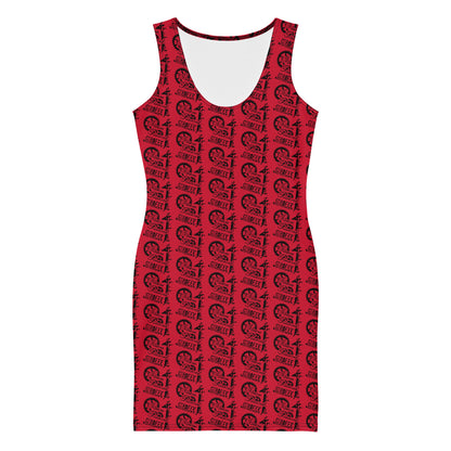 Red SPG Logo Fitted Dress