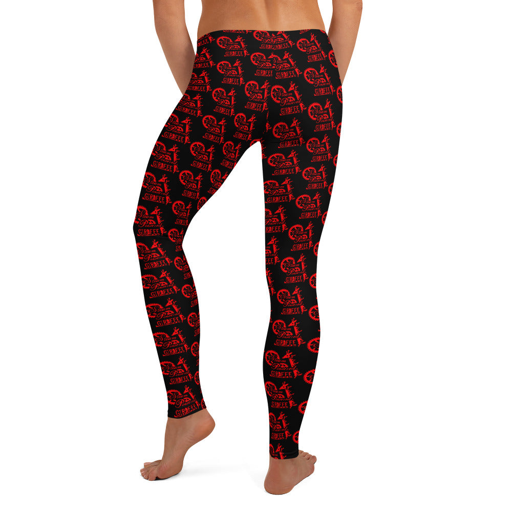 Black with Red SPG Logo Leggings