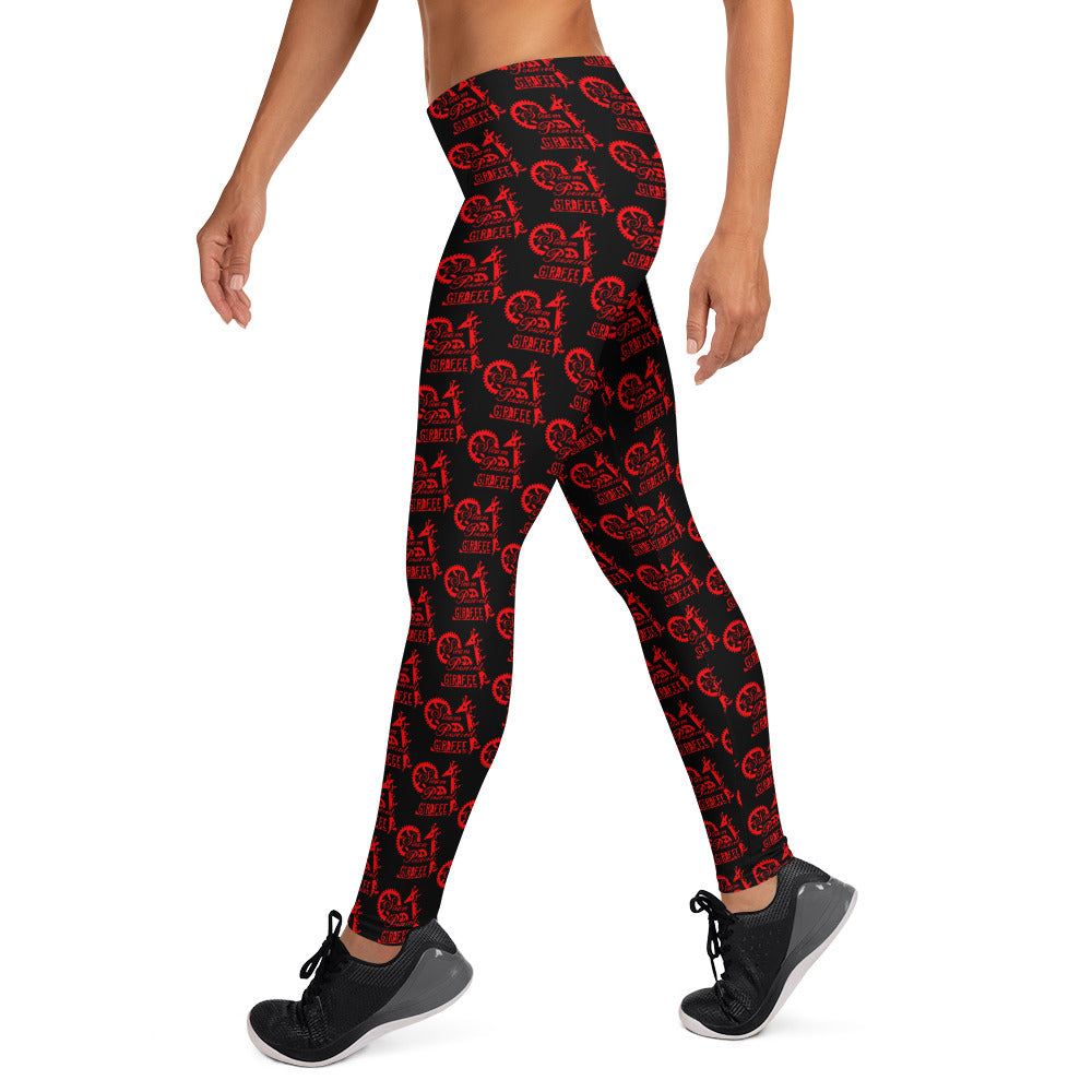 Black with Red SPG Logo Leggings