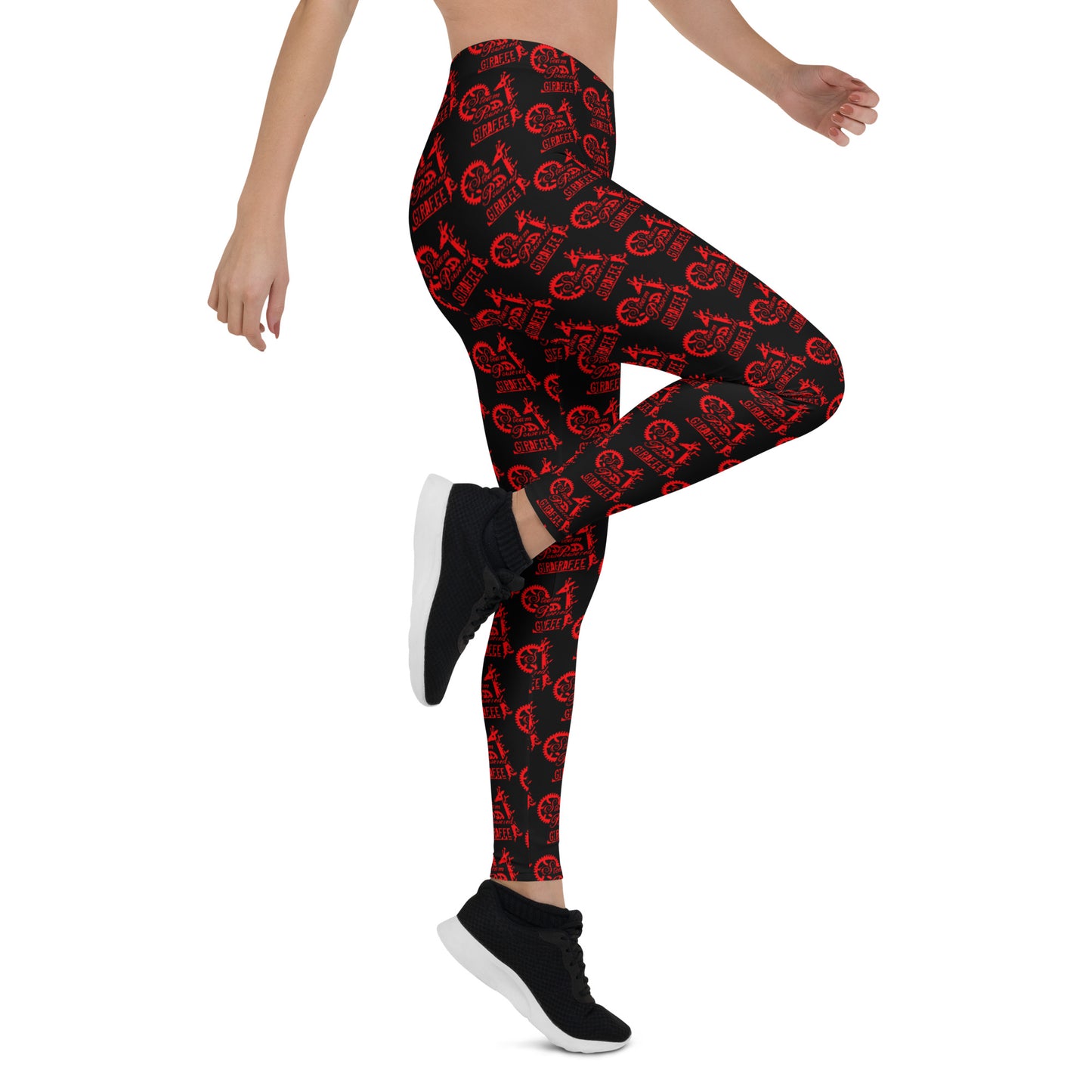 Black with Red SPG Logo Leggings