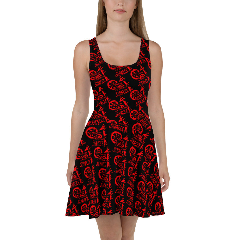 Black with Red SPG Logo Skater Dress