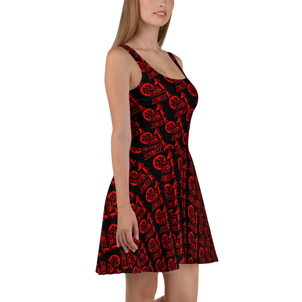 Black with Red SPG Logo Skater Dress