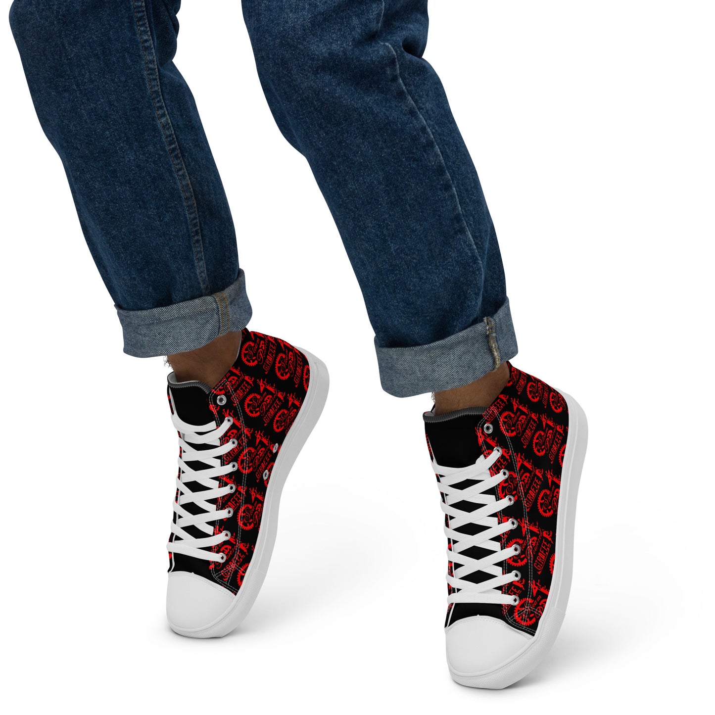 Men’s Black & Red SPG Logo High Top Shoes
