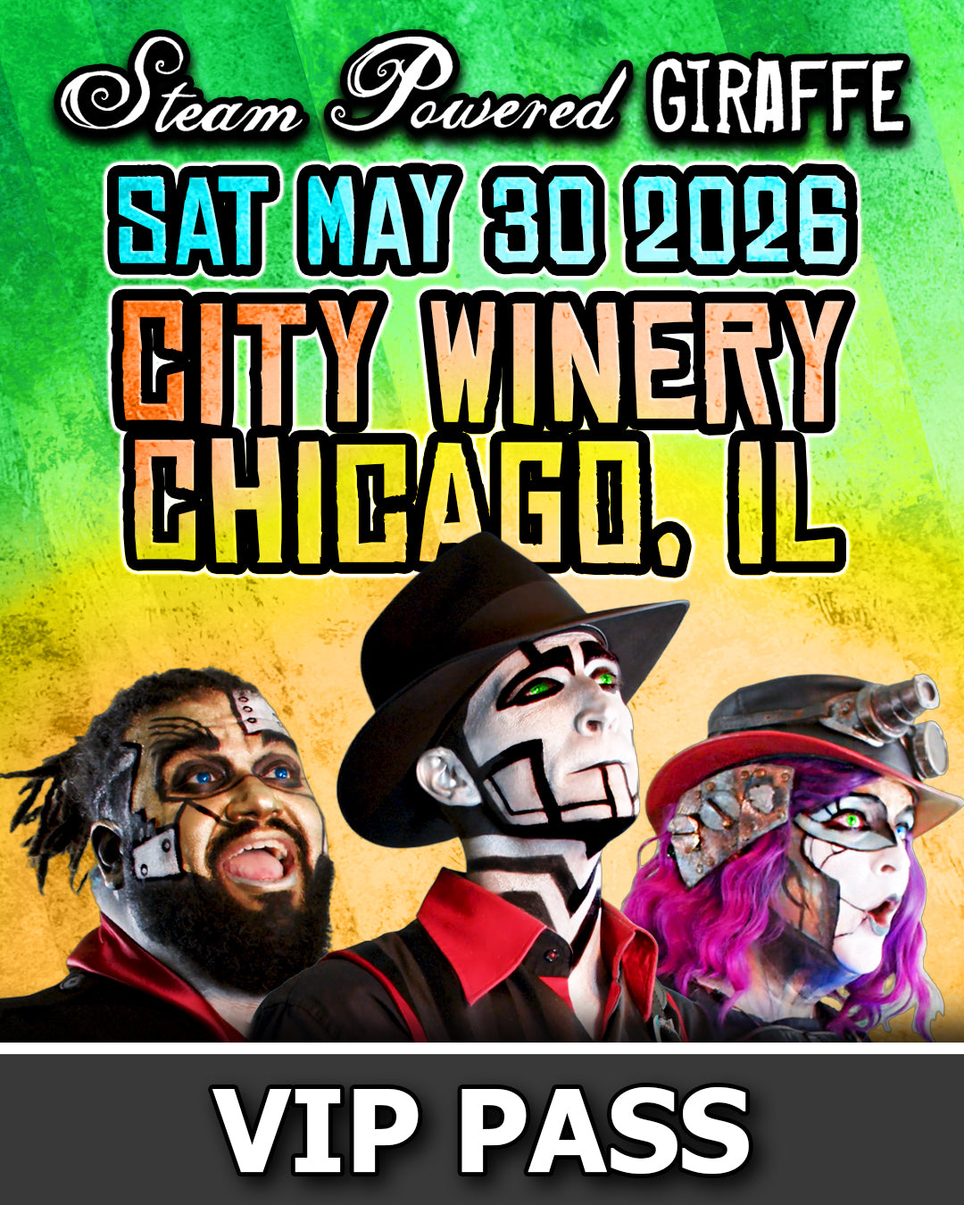 Steam Powered Giraffe: Live in Concert | VIP Pass - May 30, 2026 | Chicago, IL