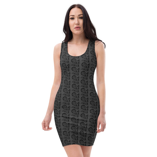 Dark Grey SPG Logo Fitted Dress