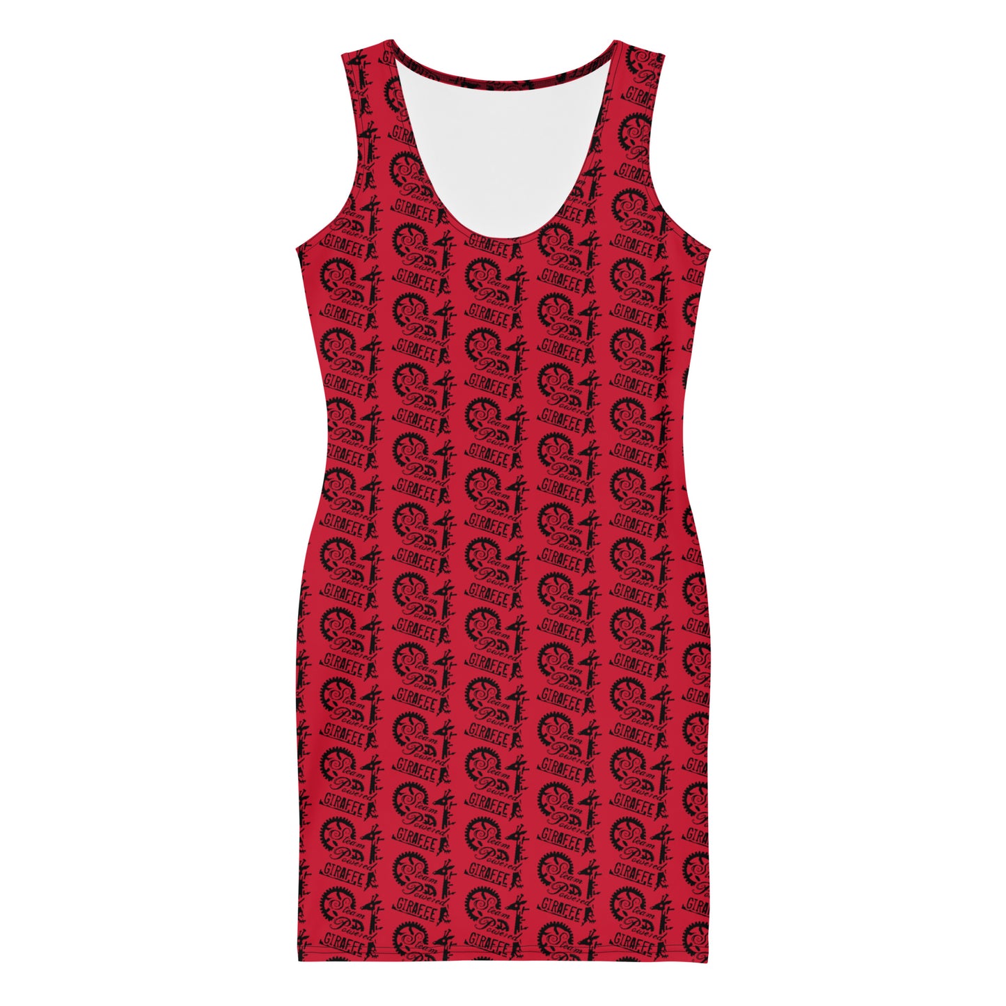 Red SPG Logo Fitted Dress