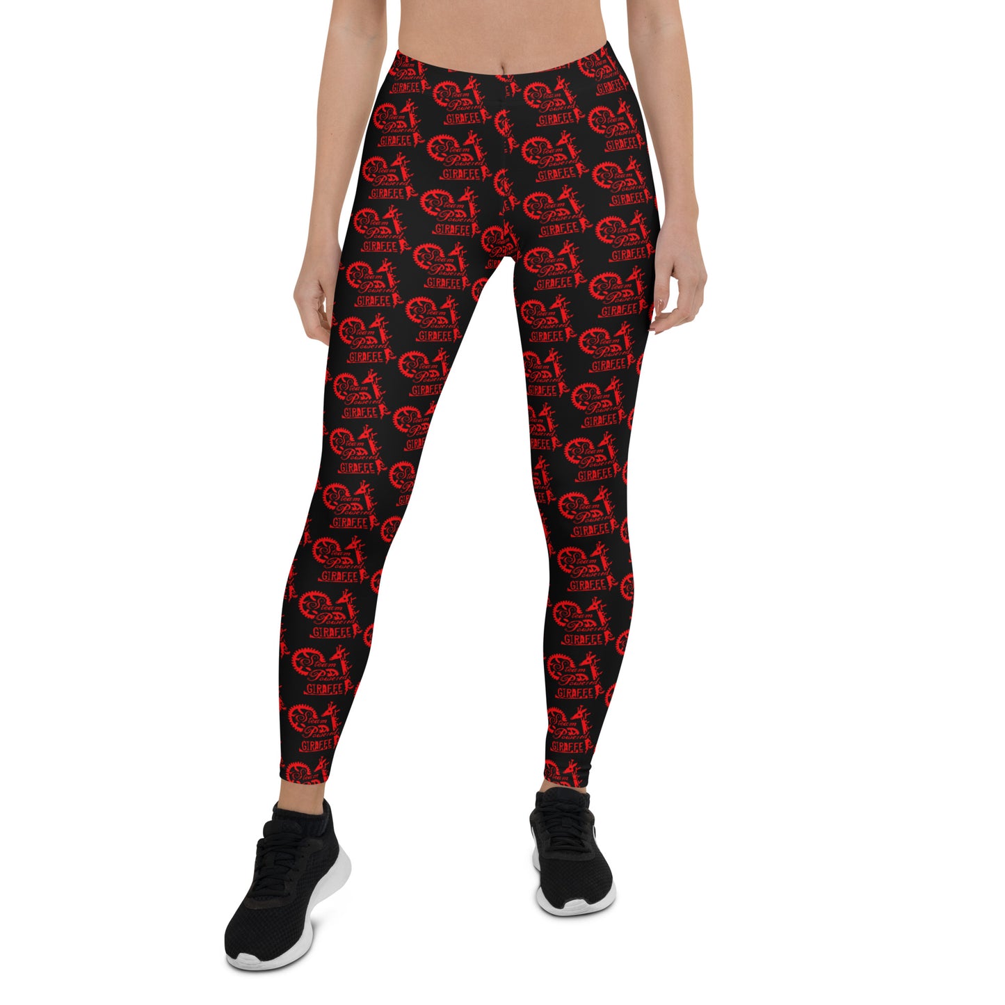 Black with Red SPG Logo Leggings