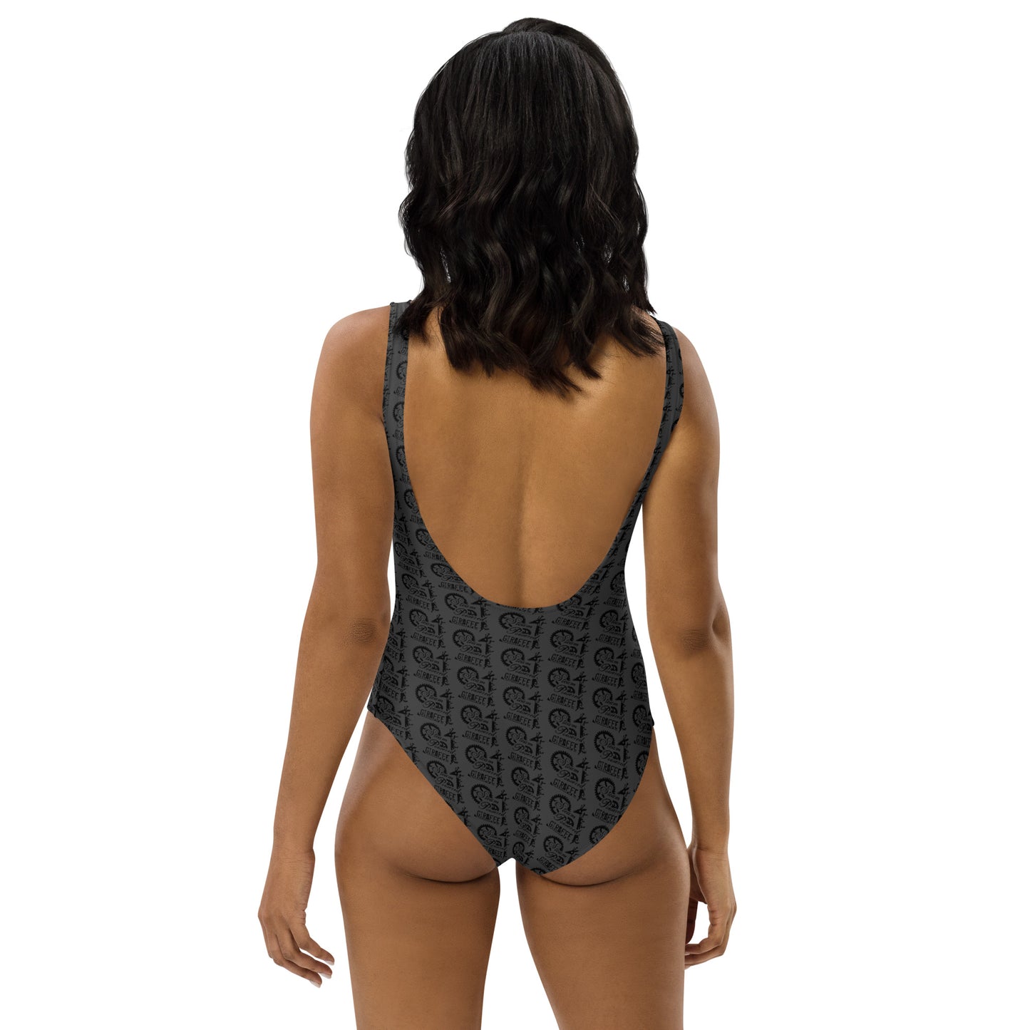 Dark Grey SPG Logo One-Piece Swimsuit