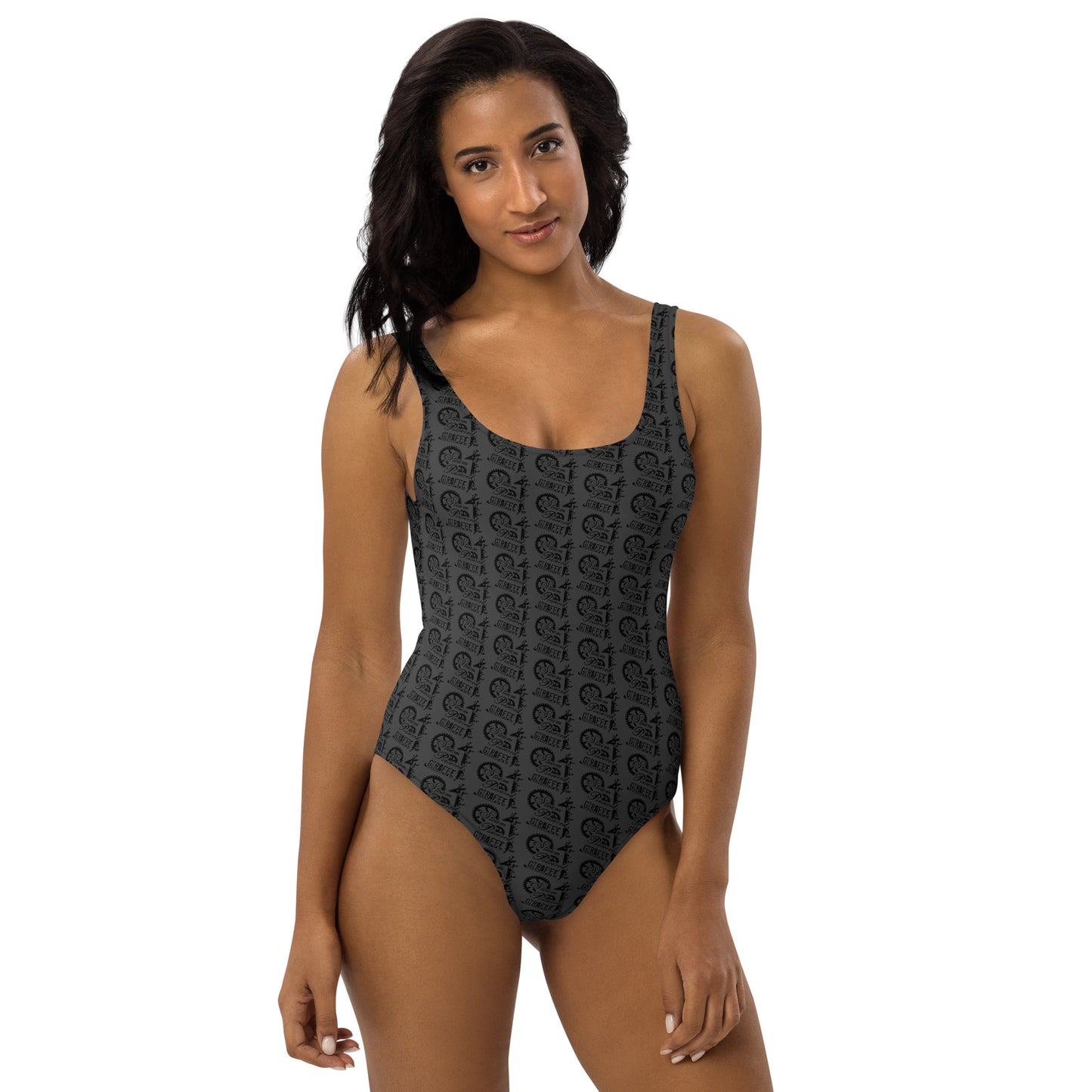 Dark Grey SPG Logo One-Piece Swimsuit