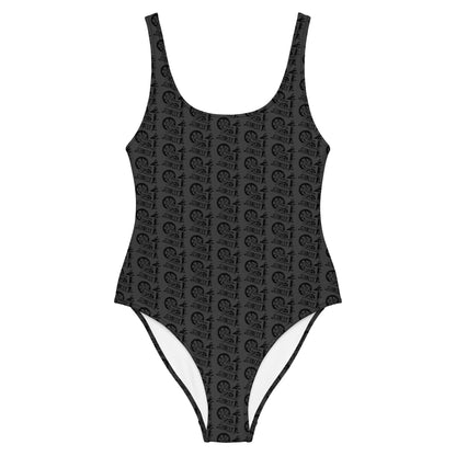 Dark Grey SPG Logo One-Piece Swimsuit