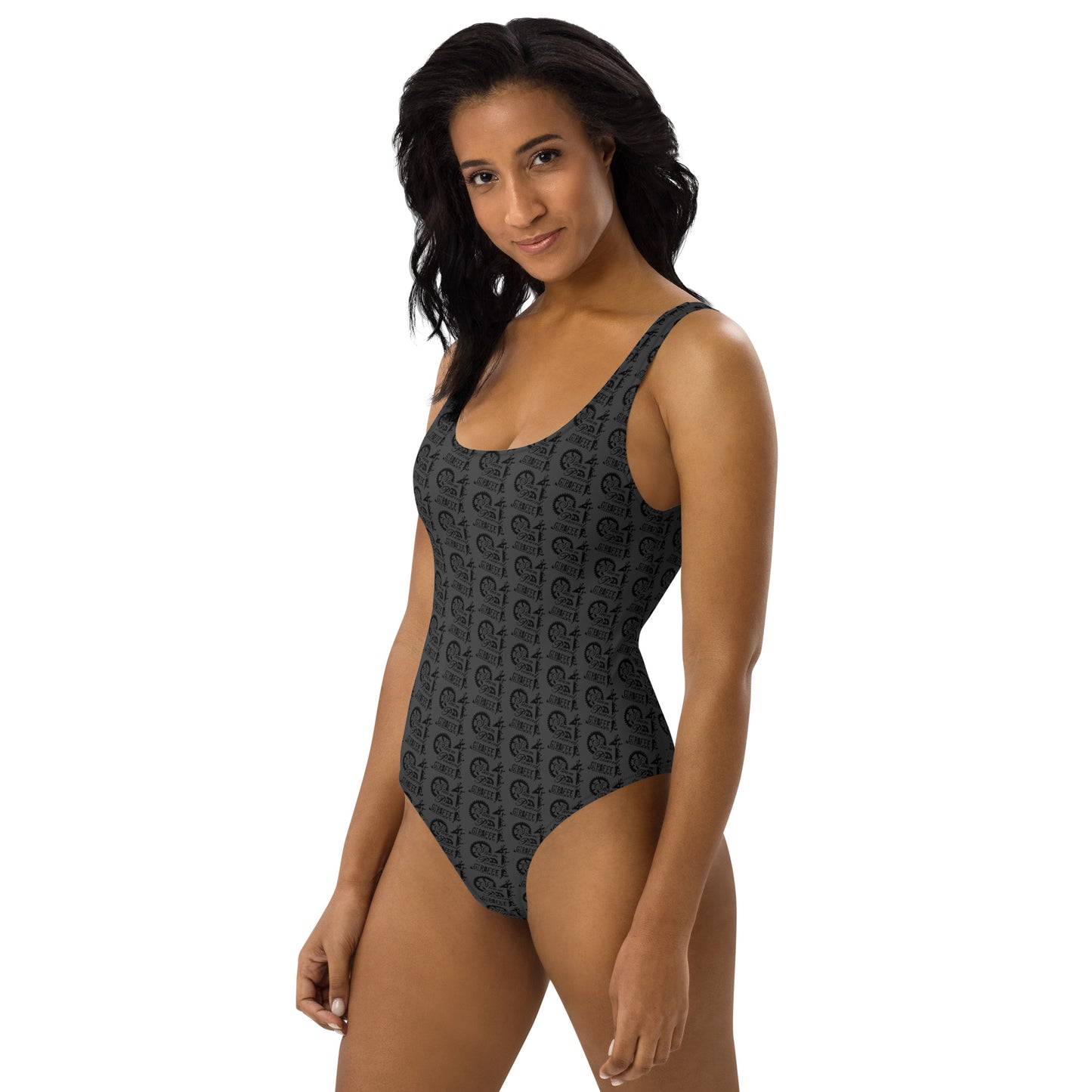 Dark Grey SPG Logo One-Piece Swimsuit