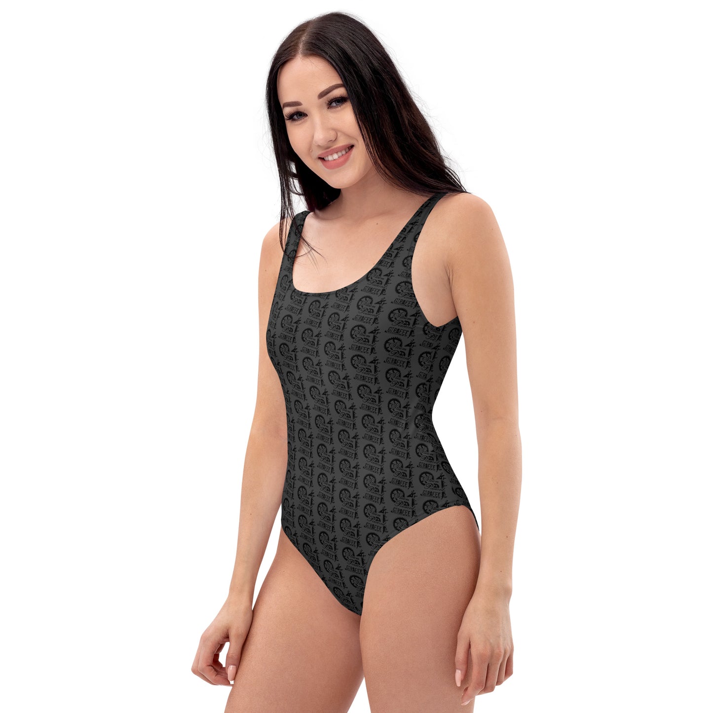 Dark Grey SPG Logo One-Piece Swimsuit