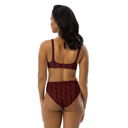 Black with Red SPG Logo Bikini Swimsuit