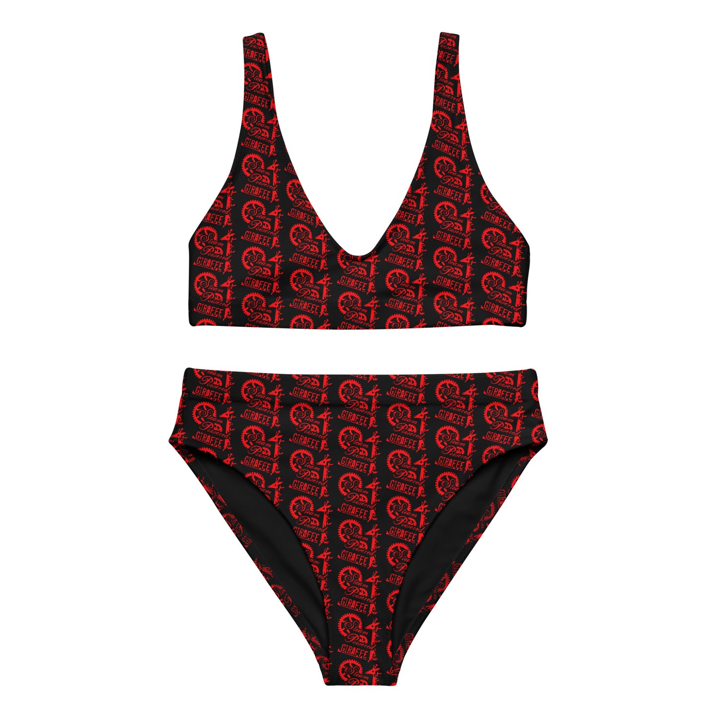 Black with Red SPG Logo Bikini Swimsuit