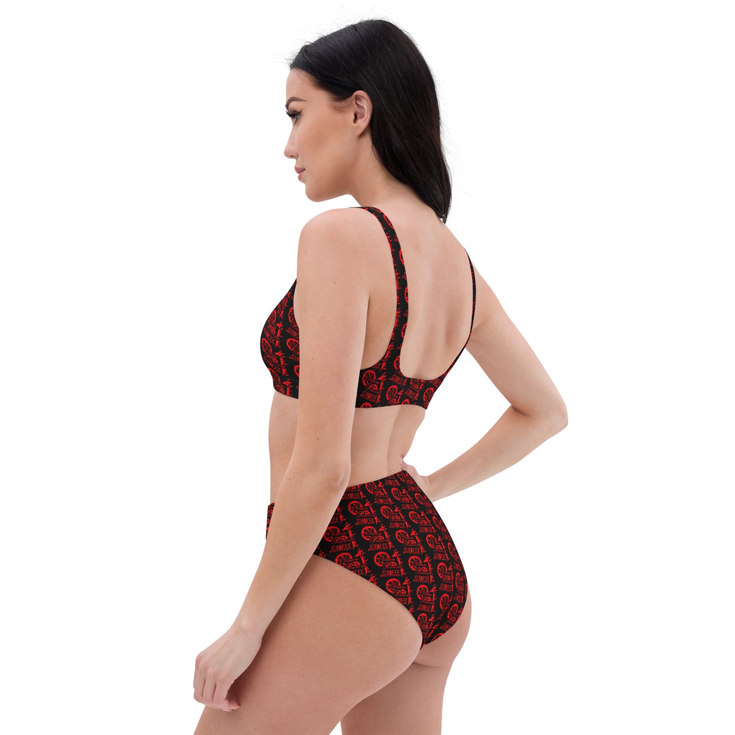 Black with Red SPG Logo Bikini Swimsuit