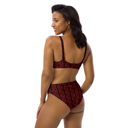 Black with Red SPG Logo Bikini Swimsuit