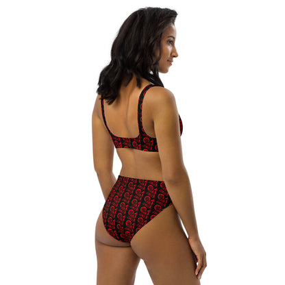 Black with Red SPG Logo Bikini Swimsuit