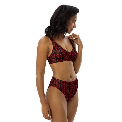 Black with Red SPG Logo Bikini Swimsuit