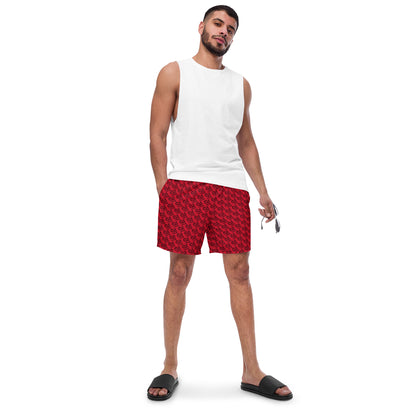 Red SPG Logo Swim Trunks