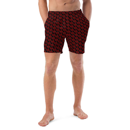 Black with Red SPG Logo Swim Trunks