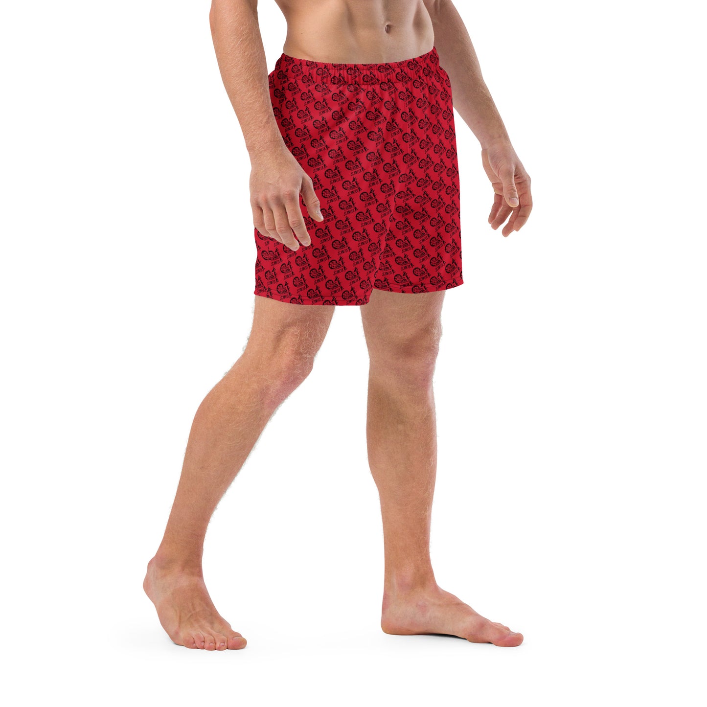 Red SPG Logo Swim Trunks