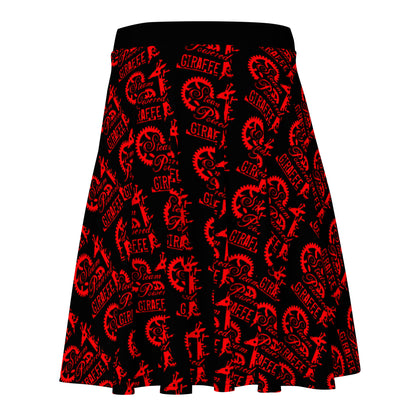 Black with Red SPG Logo Skater Skirt