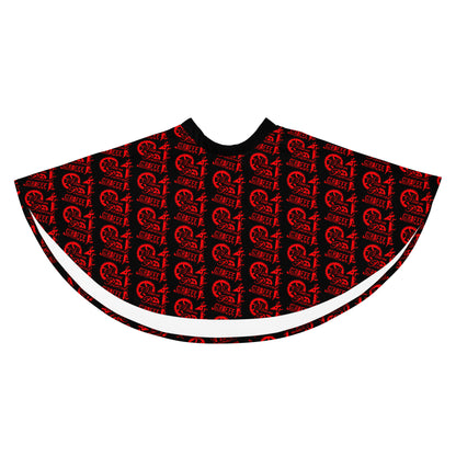 Black with Red SPG Logo Skater Skirt