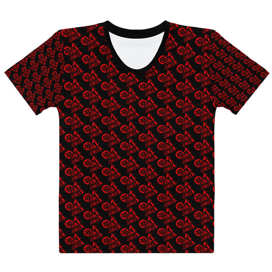 Black with Red SPG Logo Feminine-Cut Shirt