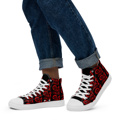 Men’s Black & Red SPG Logo High Top Shoes