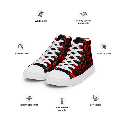 Men’s Black & Red SPG Logo High Top Shoes