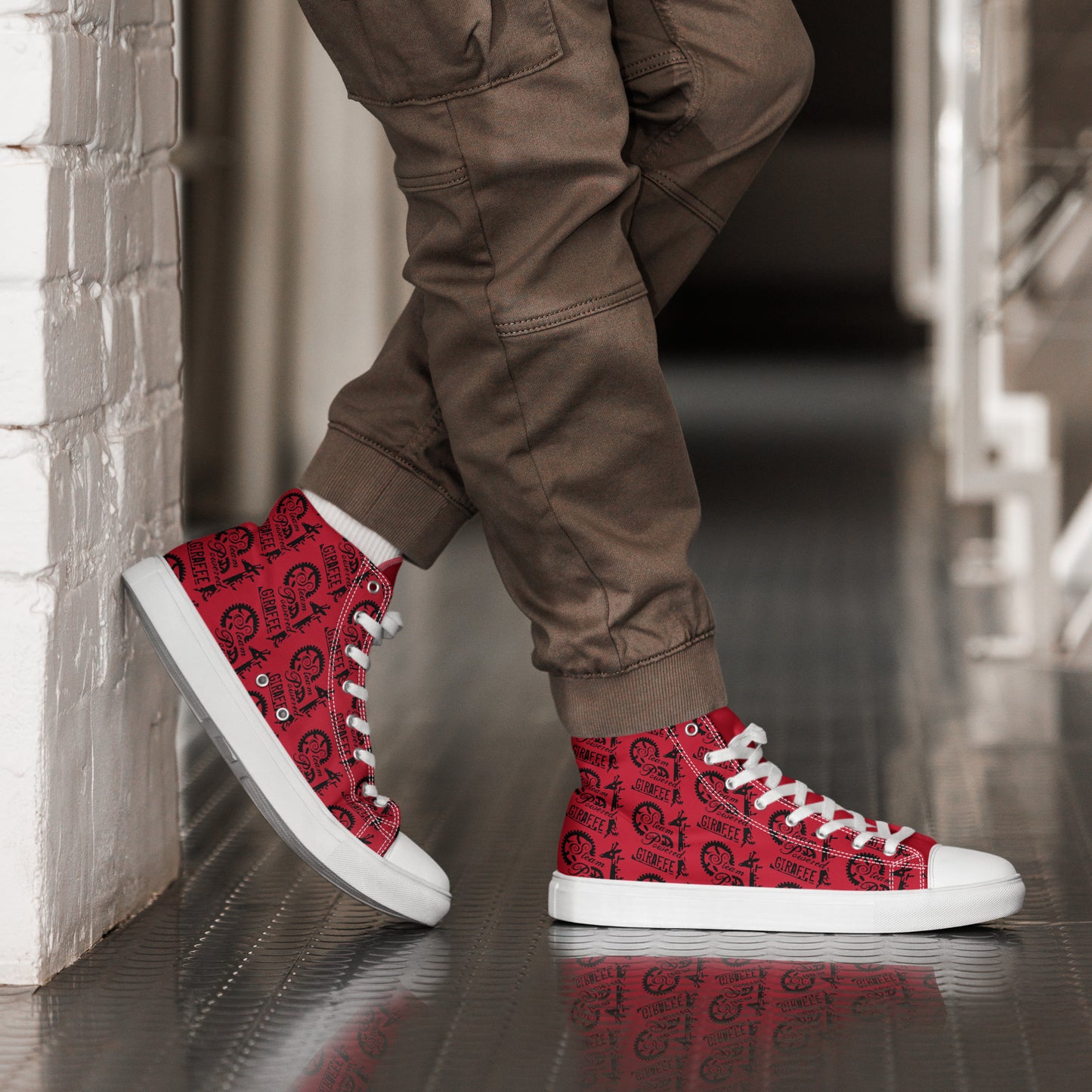 Men’s Red SPG Logo High Top Shoes