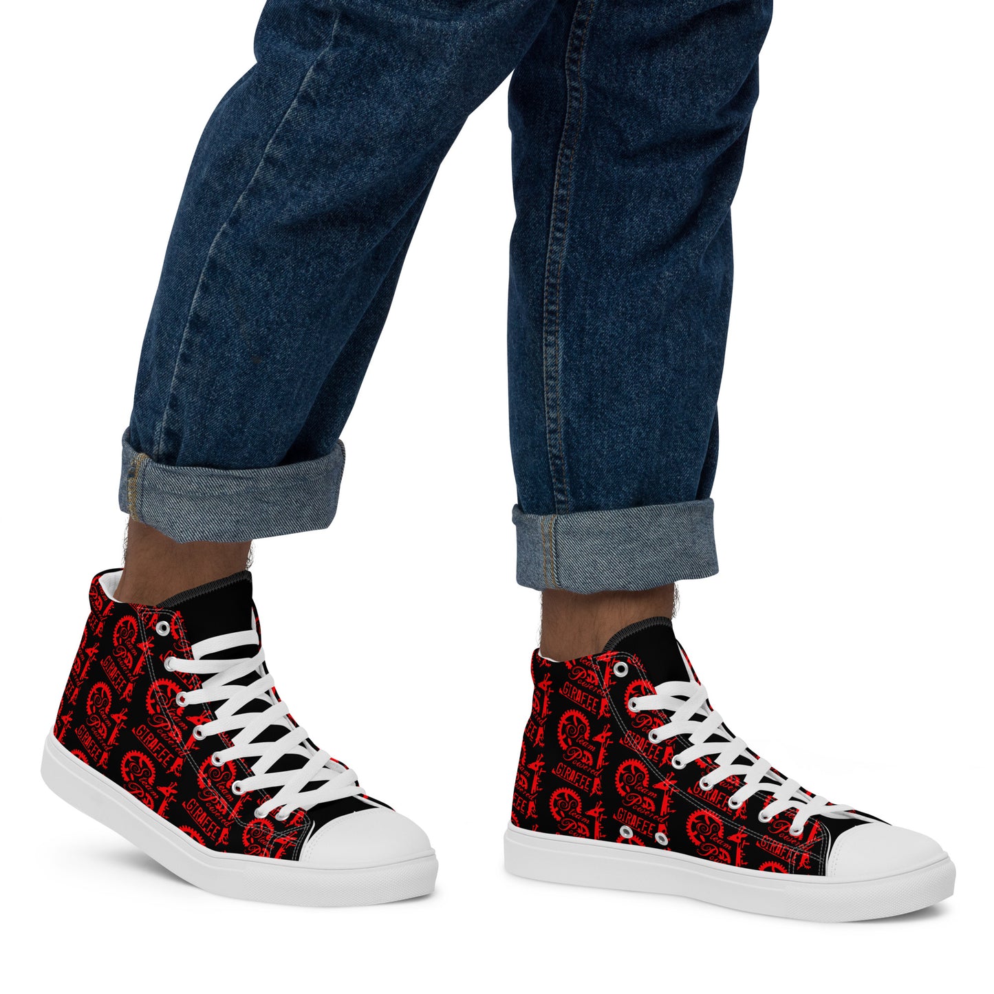 Men’s Black & Red SPG Logo High Top Shoes