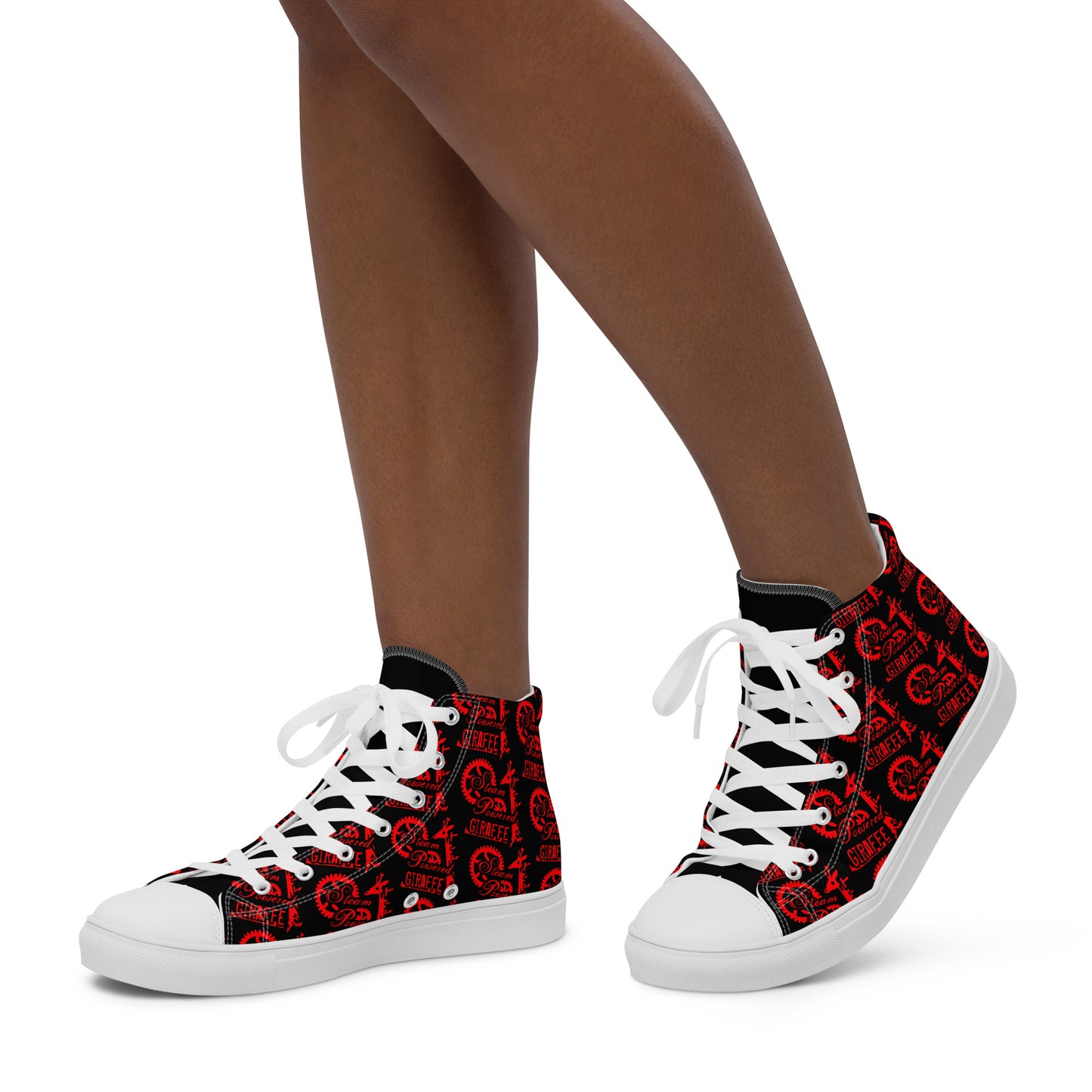 Women’s Black & Red SPG Logo High Top Shoes