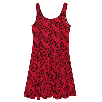 Red SPG Logo Skater Dress