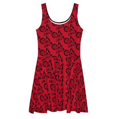 Red SPG Logo Skater Dress