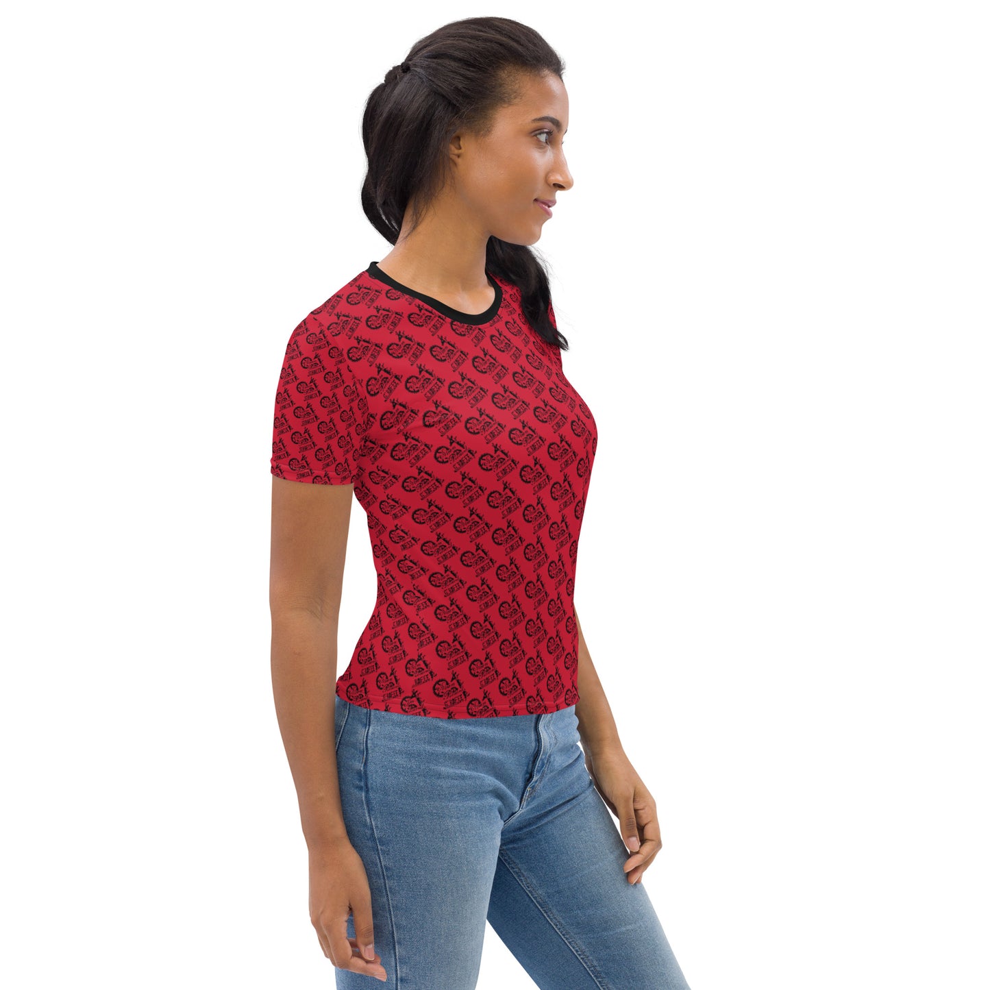 Red SPG Logo Feminine-Cut Shirt